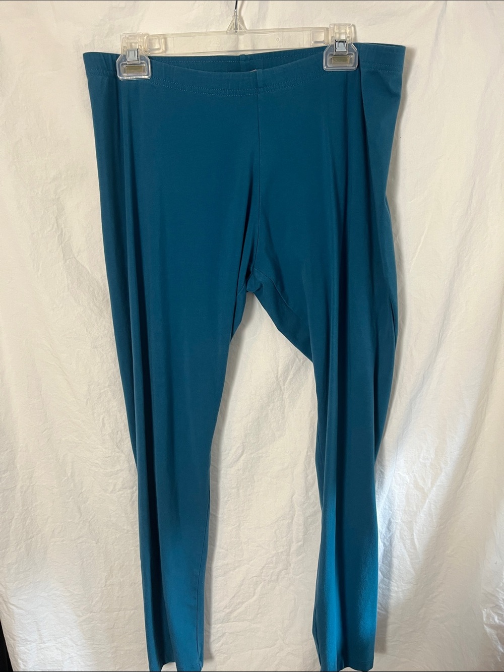 J. Jill Teal Pima Cotton Stretch Leggings Size Large
